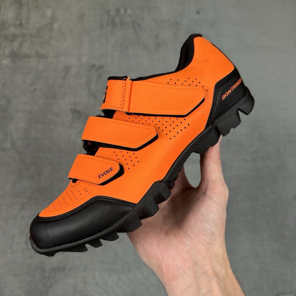 Bontrager Evoke Mountain Cycling Shoes 2-Bolt Orange Black US Men’s 8 EU 41